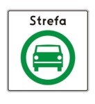 Znak D-54 - Strefa czystego transportu- II Generacja 900x900mm- (D) Duży 