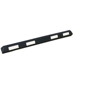 Separator parkingowy 1820x150x100mm czarny z białą taśmą odblaskową