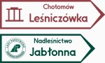 Tablica leśna kierunkowa do obiektu Lasów Państwowych 