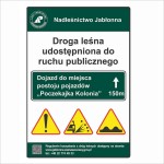 Tablica TL-2 - Droga leśna udostępniona do ruchu publicznego - 900x1300 mm II Generacja 