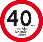 Znak drogowy na urodziny 400 mm