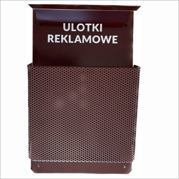 Skrzynka na ulotki reklamowe brązowa