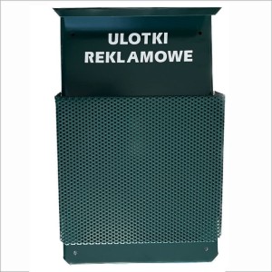Skrzynka na ulotki reklamowe zielona