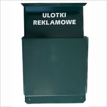 Skrzynka na ulotki reklamowe zielona