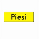 Znak T - Piesi - II Generacja 600x250mm- (M) Mały/(S) Średni  