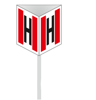 Konstrukcja przestrzenna Hydrant 250x250mm na słupku 2m 