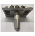 MINI Kocie oczko aluminiowe na trzpieniu VB Punktowy element odblaskowy biało/biały 
