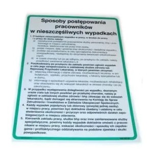 BHP sposoby postępowania pracowników w nieszczęśliwych wypadkach