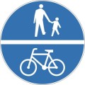 Znak C-16/13 - Droga dla pieszych i rowerzystów - I Generacja 600mm- (M) Mały 