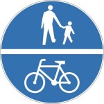 Znak C-16/13- Droga dla pieszych i rowerzystów - I Generacja 900mm- (D) Duży
