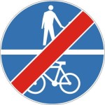 Znak C-16a/13a - Koniec drogi dla pieszych i rowerzystów - II Generacja 800mm- (S) Średni  