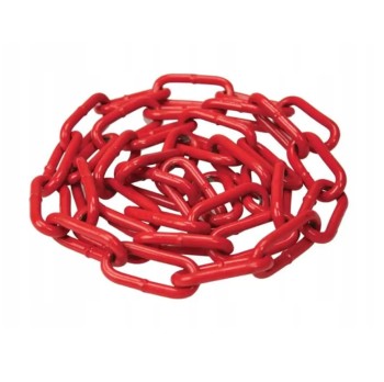 Łańcuch ocynkowany czerwony 5mm 