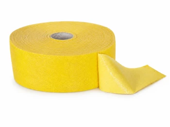 Taśma samoprzylepna drogowa do tymczasowego oznakowania, odblaskowa, żółta 12cm, rolka 80 mb 