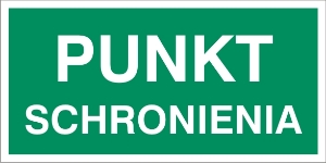 Punkt Schronienia 200x100 mm - tabliczka informacyjna