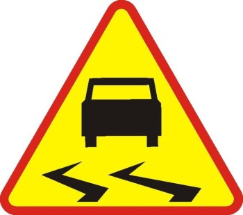 Znak A-15- Śliska jezdnia - II generacja, 1200mm- (W) Wielki