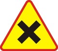 Znak A-5- Skrzyżowanie dróg - II generacja, 750mm (M) Mały