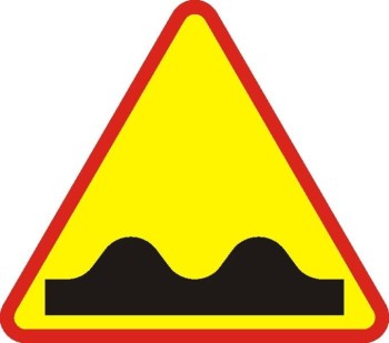 Znak A-11- Nierówna droga - II generacja, 750mm (M) Mały