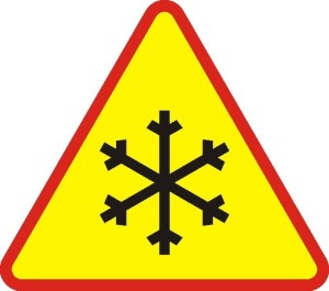 Znak A-32- Oszronienie jezdni - II generacja, 750mm (M) Mały