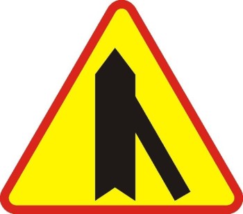 Znak A-6D- Wlot drogi jednokierunkowej z prawej strony - I generacja, 1050mm- (D) Duży