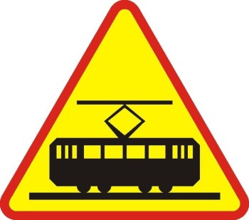 Znak A-21- Tramwaj - I generacja, 900mm (S) Średni