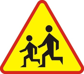 Znak A-17- Dzieci - I generacja, 750mm (M) Mały