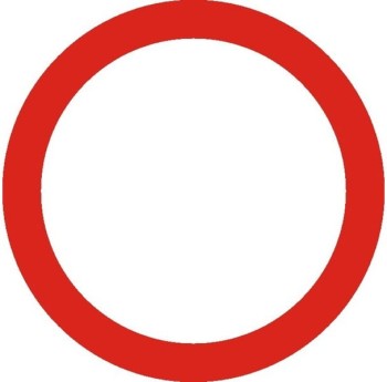 Znak B-1 - Zakaz ruchu w obu kierunkach - I Generacja 800mm- (S) Średni