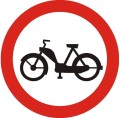 Znak B-10 - Zakaz wjazdu motorowerów - I Generacja 600mm- (M) Mały