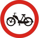 Znak B-10 - Zakaz wjazdu motorowerów - II Generacja 800mm- (S) Średni