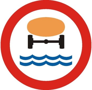 Znak B-14 - Zakaz wjazdu pojazdów z towarami, które mogą skazić wodę - II Generacja 900mm- (D) Duży