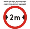 Znak B-15 - Zakaz wjazdu pojazdów o szerokości ponad ... m - I Generacja 600mm- (M) Mały