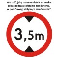 Znak B-16 - Zakaz wjazdu pojazdów o wysokości ponad ... m - I Generacja 800mm- (S) Średni