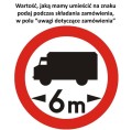 Znak B-17 - Zakaz wjazdu pojazdów o długości ponad ......m - I Generacja 600mm- (M) Mały