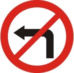 Znak B-21 - Zakaz skręcania w lewo - I Generacja 800mm- (S) Średni 