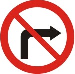 Znak B-22 - Zakaz skręcania w prawo - II Generacja 900mm- (D) Duży