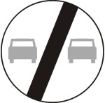 Znak B-27 - Koniec zakazu wyprzedzania - I Generacja 900mm- (D) Duży