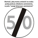 Znak B-34 - Koniec ograniczenia prędkości II Generacja 900mm- (D) Duży