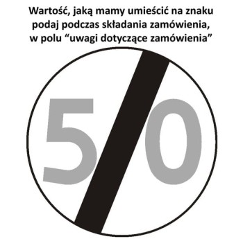 Znak B-34 - Koniec ograniczenia prędkości - II Generacja 600mm- (M) Mały