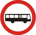 Znak B-3A - Zakaz wjazdu autobusów - II Generacja 800mm- (S) Średni