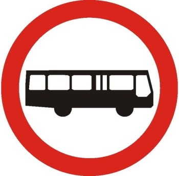 Znak B-3A - Zakaz wjazdu autobusów - II Generacja 800mm- (S) Średni