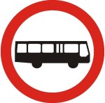 Znak B-3A - Zakaz wjazdu autobusów - II Generacja 600mm- (M) Mały