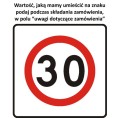 Znak B-43 - Strefa ograniczonej prędkości - II Generacja 900x900mm