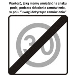 Znak B-44 - Koniec strefy ograniczonej prędkości - II Generacja 900x900mm