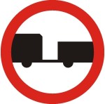 Znak B-7 - Zakaz wjazdu pojazdów silnikowych z przyczepą - II Generacja 600mm- (M) Mały