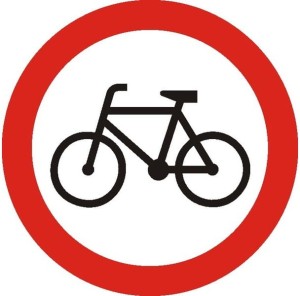 Znak B-9 - Zakaz wjazdu rowerów - II Generacja 800mm- (S) Średni 
