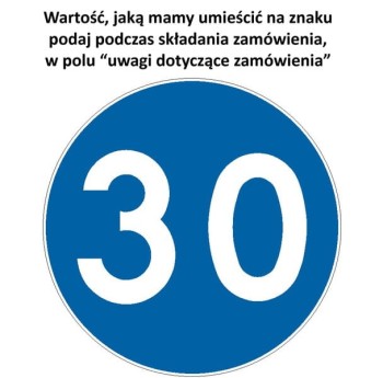 Znak C-14 - Prędkość minimalna - II Generacja 800mm- (S) Średni