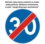 Znak C-15 - Koniec minimalnej prędkości - I Generacja 800mm- (S) Średni