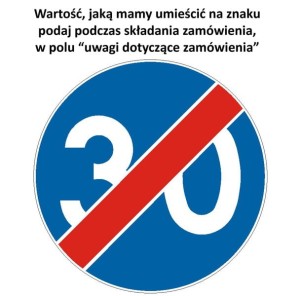 Znak C-15 - Koniec minimalnej prędkości - II Generacja 800mm- (S) Średni