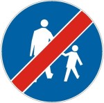 Znak C-16A - Koniec drogi dla pieszych -  I Generacja 800mm- (S) Średni