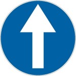 Znak C-5 - Nakaz jazdy prosto - II Generacja 800mm- (S) Średni