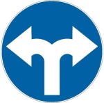 Znak C-8 - Nakaz jazdy w prawo lub w lewo - II Generacja 600mm- (M) Mały